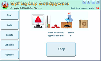 Screenshot of Myplaycity Antispyware