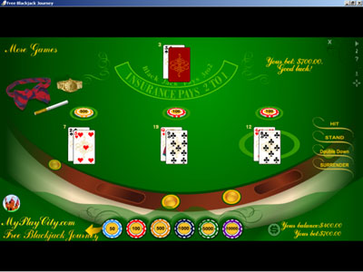 Screenshot of Free Blackjack Journey