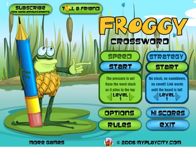 Screenshot of Froggy Crossword