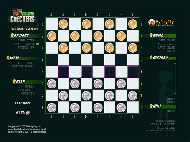 Screenshot #1 Amusive Checkers